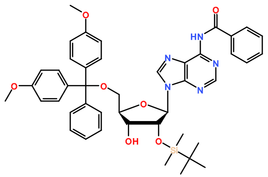 (image for) MC080612 N6-Benzoyl-2'-O-tert-butyldimethylsilyl-5'-O-DMT-adenosine